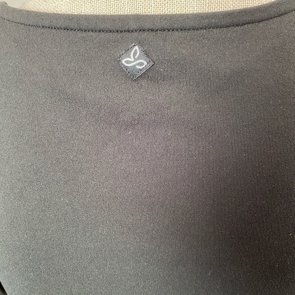 PRANA TALLY DRESS BLACK SIZE LARGE SOFT STRETCHY FAUX WRAP BUST - Picture 7 of 8